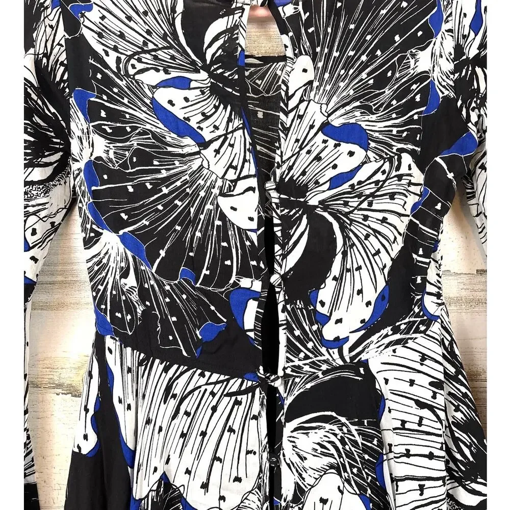Free People XS Blue White Floral Maxi Dress Boho Romantic Festival